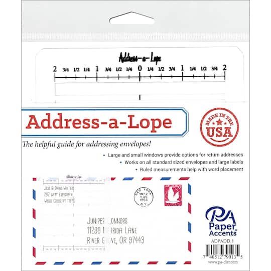 PA Paper&#x2122; Accents Address-a-Lope Plastic 2-in-1 Addressing Template